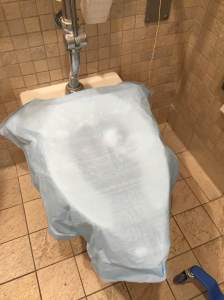Don't forget to cover the toilet before you flush!