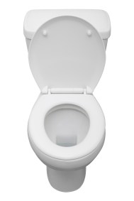 White ceramic toilet isolated on a white background with clipping path.